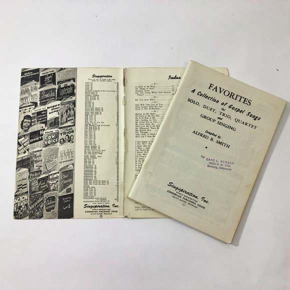 Singspiration Gospel Favorites Vol 1 Songbook 1943 Smith Solo Duet Trio Group - Picture 5 of 7